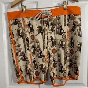 Disney swim shorts sz XL, Emperor's New Groove, Kuzco, vacation, theme parks